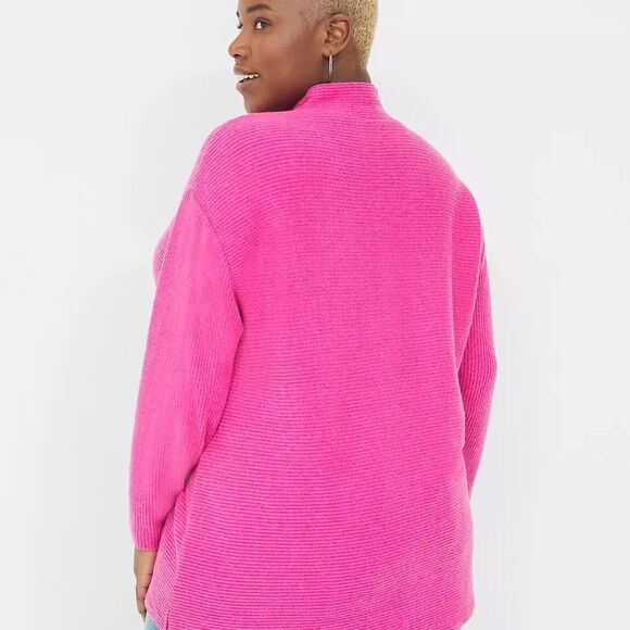 LANE BRYANT -  Relaxed Mock-Neck Rib Top - Picture 2 of 4